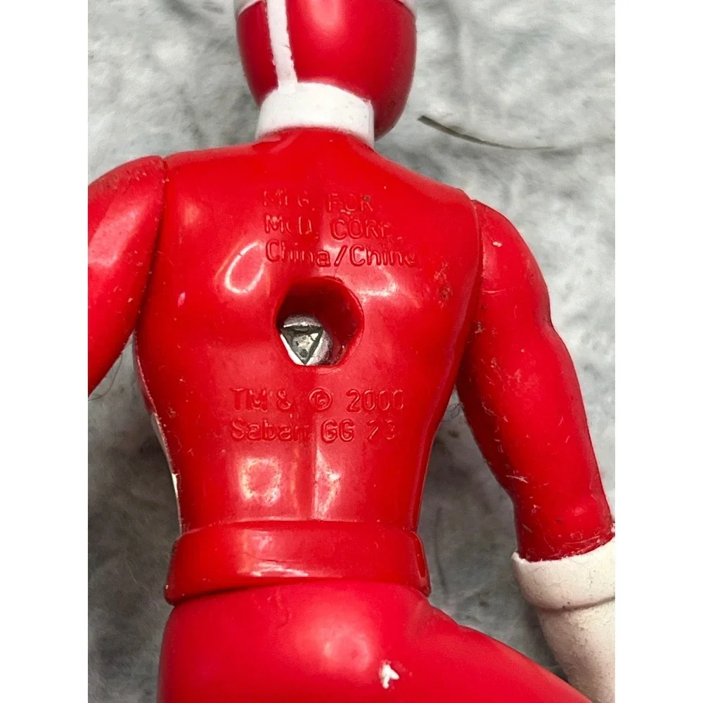 Vintage 2000 Power Ranger Lightspeed Rescue Red Ranger McDonalds Toy Figure 3.5